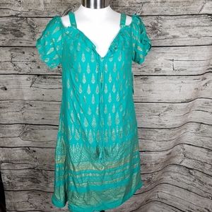 Lapogee Worldover Green Dress Size Small.Pit to